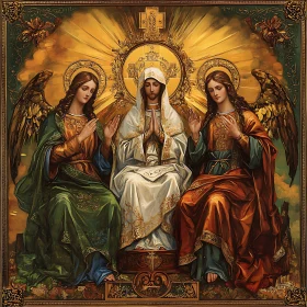 Angels and Divinity in Golden Light