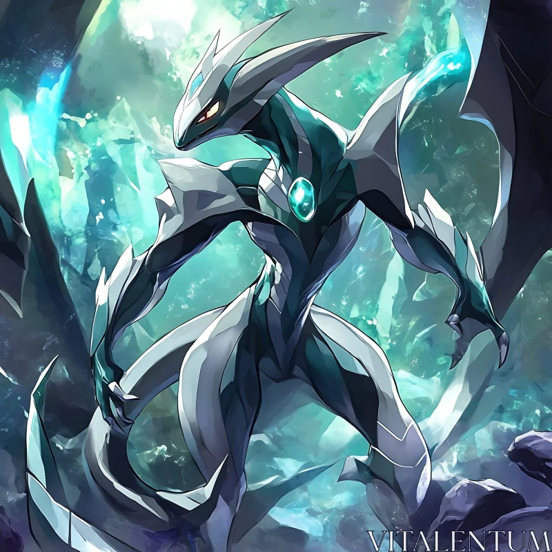 Icy Dragon in Crystal Cave