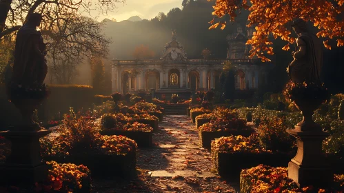 Golden Hour in the Formal Garden