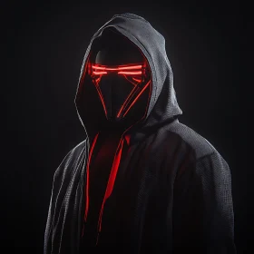 Mysterious Hooded Character in Shadow