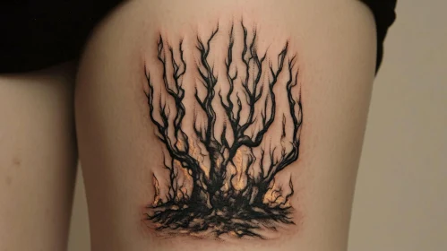 Gnarled Tree Tattoo Design