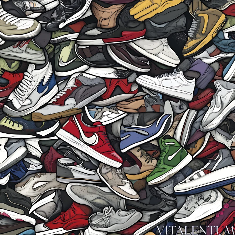 Pile of Sneakers - Artistic Footwear