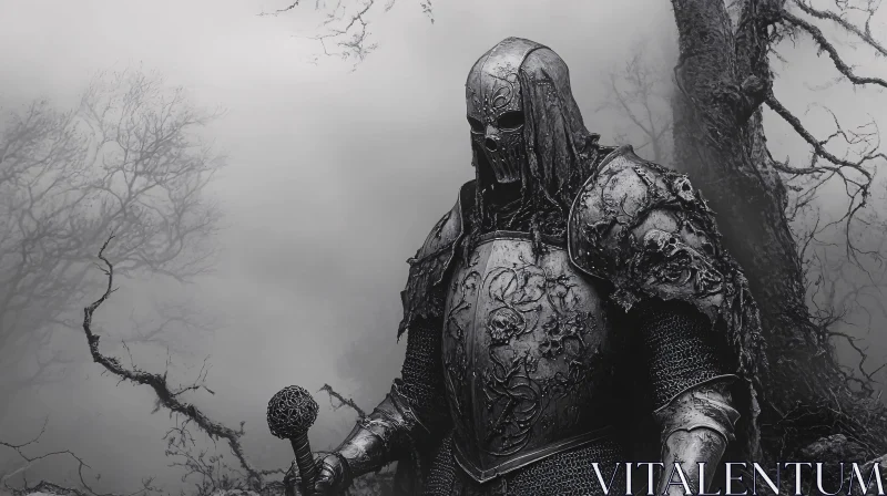 Armored Warrior in Monochrome