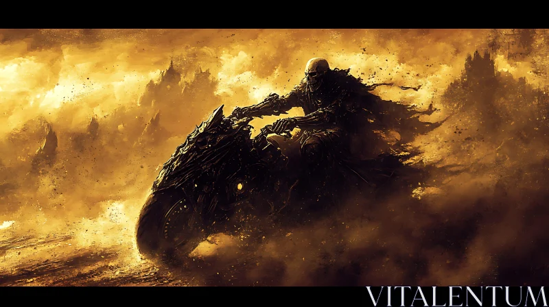 Grim Rider on Motorcycle
