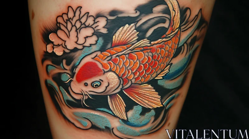 Intricate Koi Fish Tattoo Art