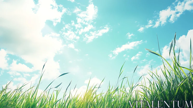 Sky and Grass Serenity