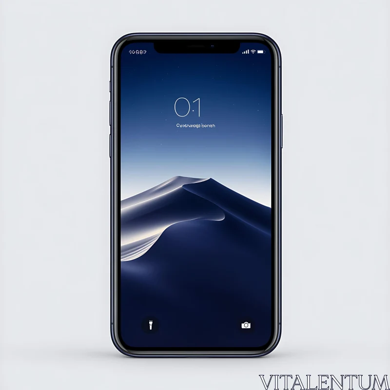 Minimalist Desert on Mobile Screen