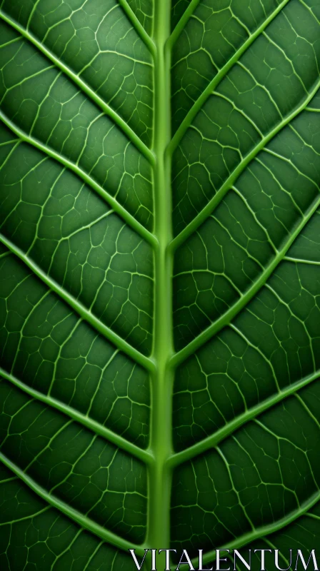 Inner Leaf Close-Up: A Study in Green and Texture AI Image