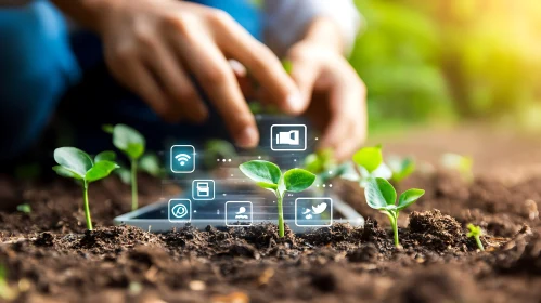 Nature Meets Technology: Seedlings and Icons