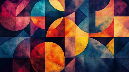Vivid Geometric Patterns in Abstract Art
