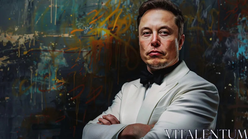 Elon Musk Abstract Portrait AI Image