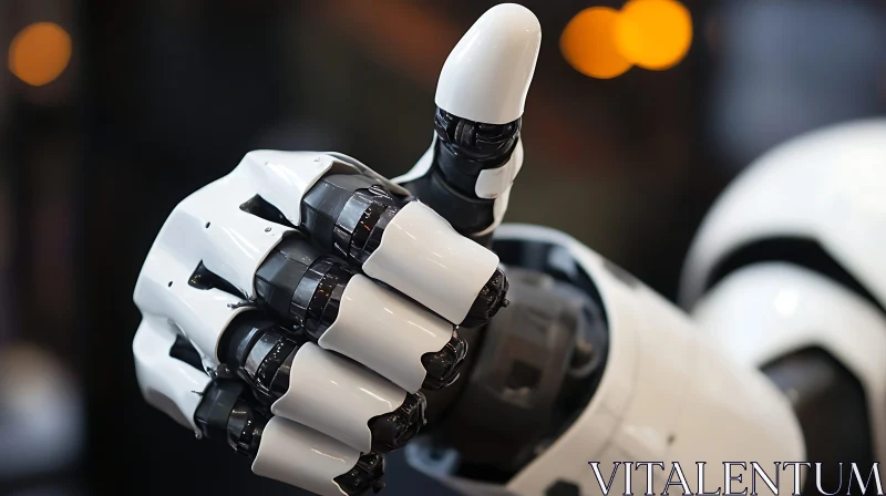 AI Robot Hand Gesture of Approval AI Image