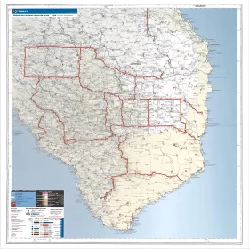 Geographic Map with Bordered Regions