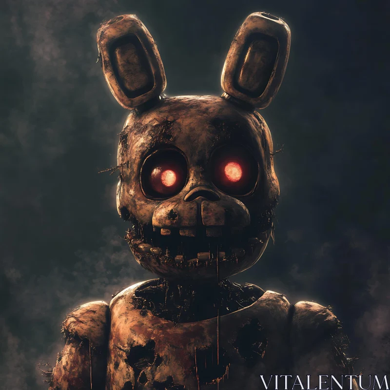 AI ART Sinister Metallic Rabbit