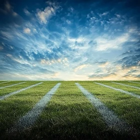 Landscape of Grass Field