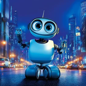 Robot on City Street