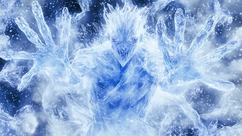 Chilling Specter: The Ice Monster's Wrath