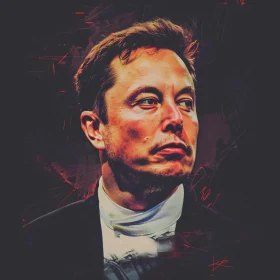 Elon Musk Artistic Portrait