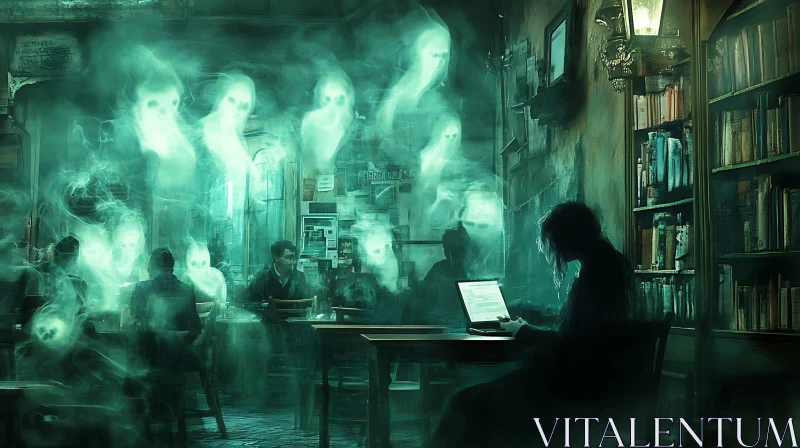 Ghosts in the Library AI Image