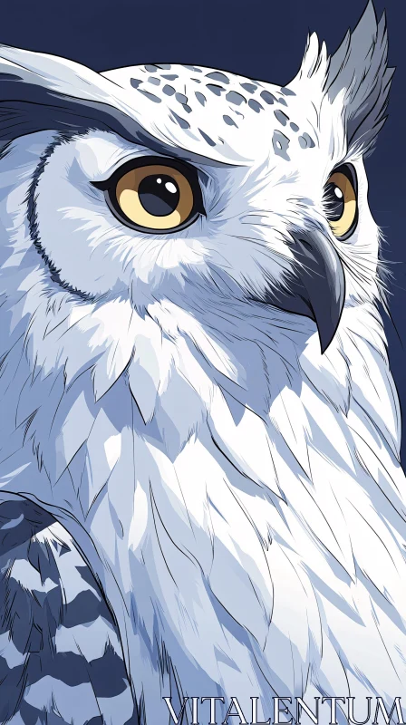 Majestic Owl Illustration AI Image