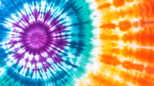 Psychedelic Tie-Dye Fabric Art