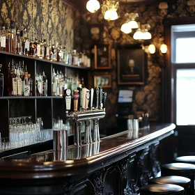 Vintage Bar with Polished Countertop