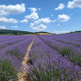 Endless Lavender Field Landscape