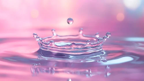 Serene Water Crown Splash in Pastel Hues