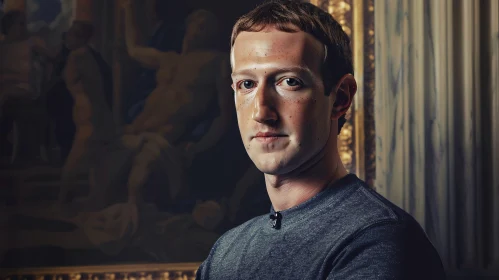 Mark Zuckerberg in Artful Ambiance