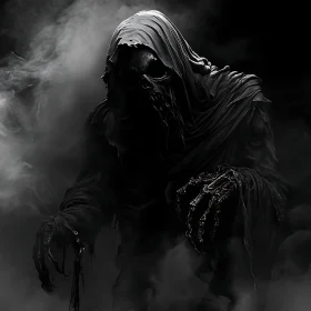 Dark Figure in Smoke