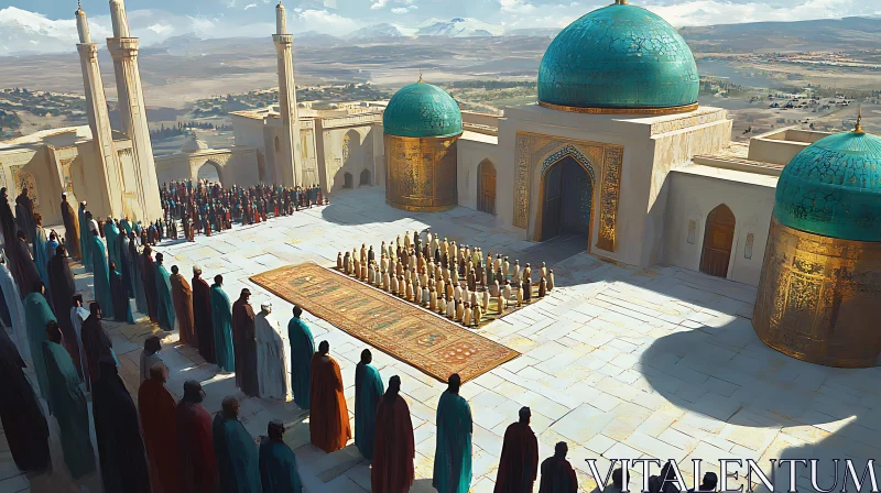 AI ART Islamic Prayer at Mosque
