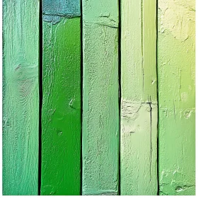 Shades of Green on Wood