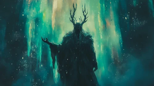 Mystic Forest Guardian with Antlers