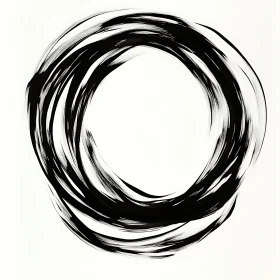 Minimalistic Zen Circle Drawing