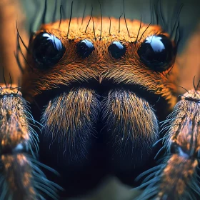 Detailed Macro Shot of a Spider