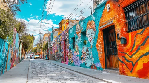 Colorful Urban Street Art Scene