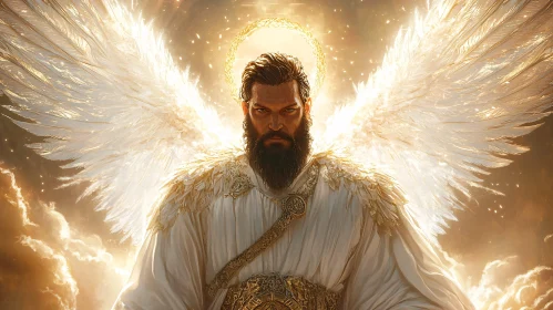 Man as an Angel with Beard