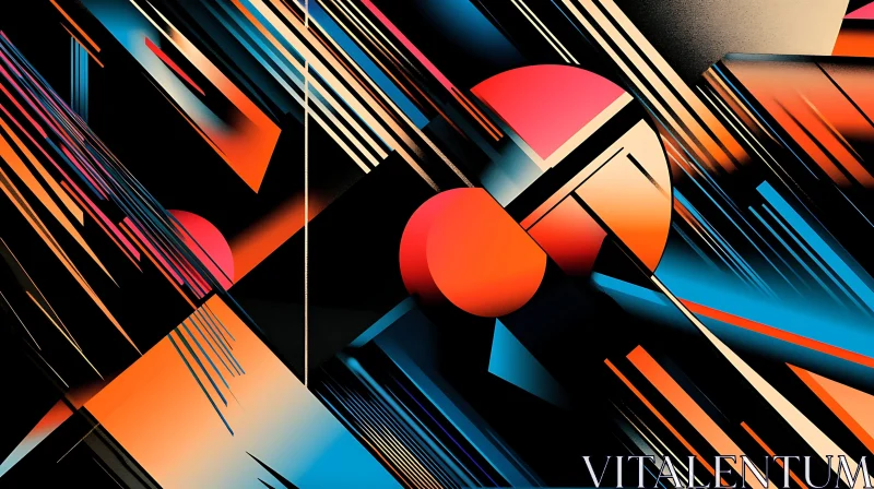 AI ART Vibrant Geometric Art with Dynamic Shapes