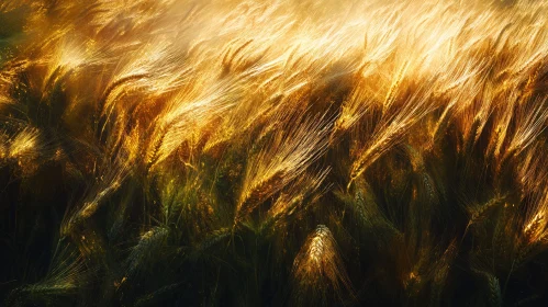 Ripe Wheat Field in Sunlight