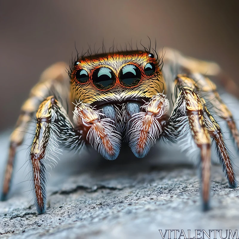 AI ART Detailed Macro Image of a Spider