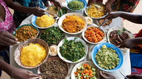 Colorful Food Table