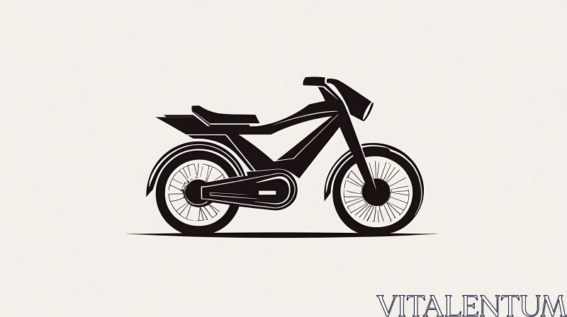 AI ART Monochrome Motorcycle Vector Art