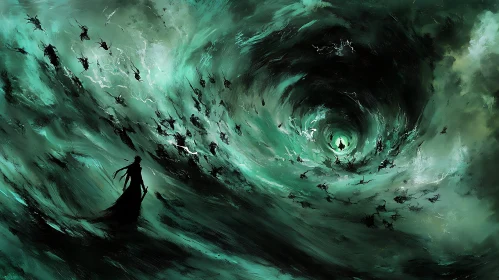 Swirling Abyss: A Dark Fantasy Scene