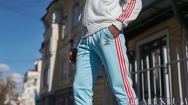 Urban Fashion: Adidas Tracksuit and Pants AI Image