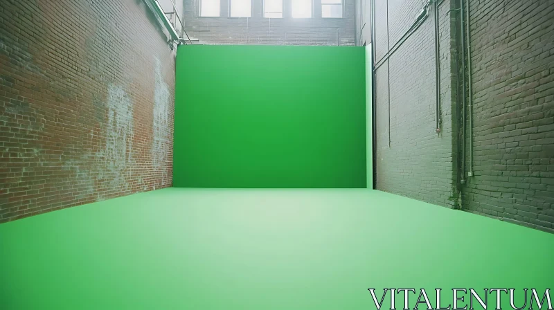 Urban Green Screen Filming Location AI Image