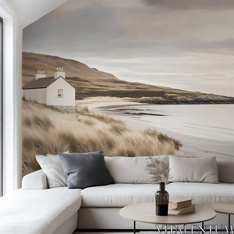 AI ART Seaside Home Serenity Wall Art