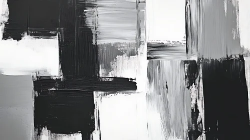 Black and White Abstract Painting