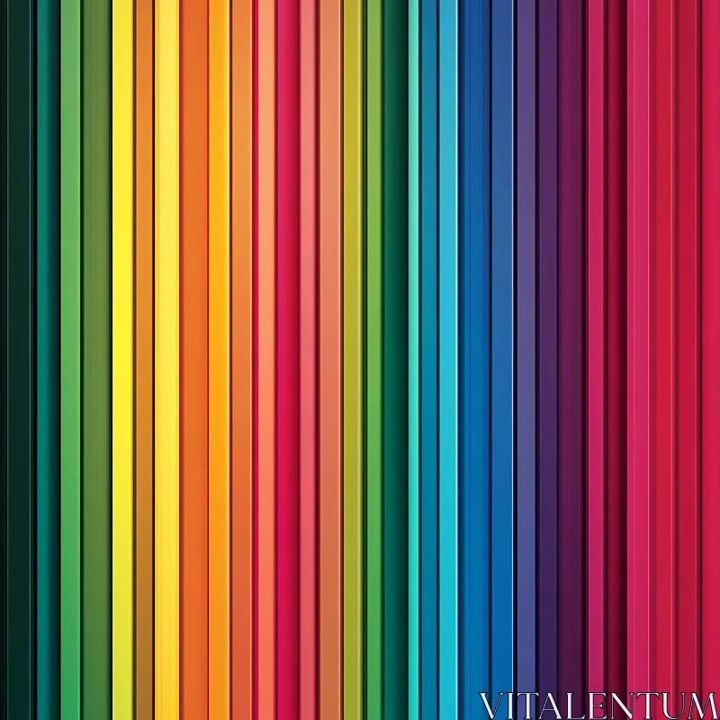 AI ART Chromatic Vertical Stripes Abstract Design