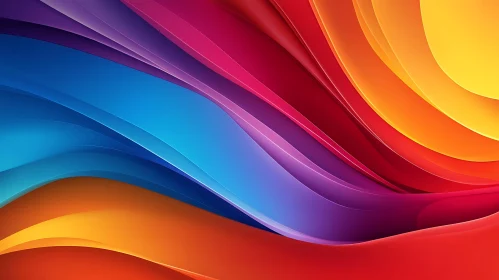 Fluid Color Bands Abstract Design