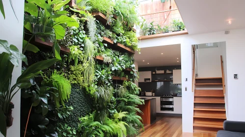 Vertical Garden in Modern Home Interior